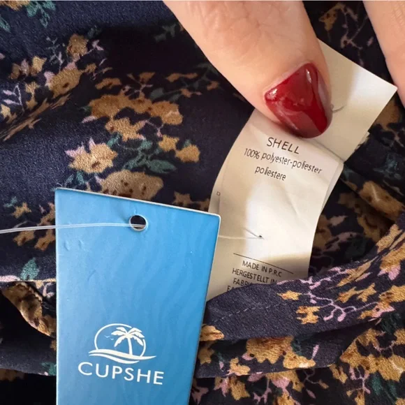 NEW Cipshe Alison Ditsy Floral Peasant Sleeve Mini Dress - Picture 8 of 12